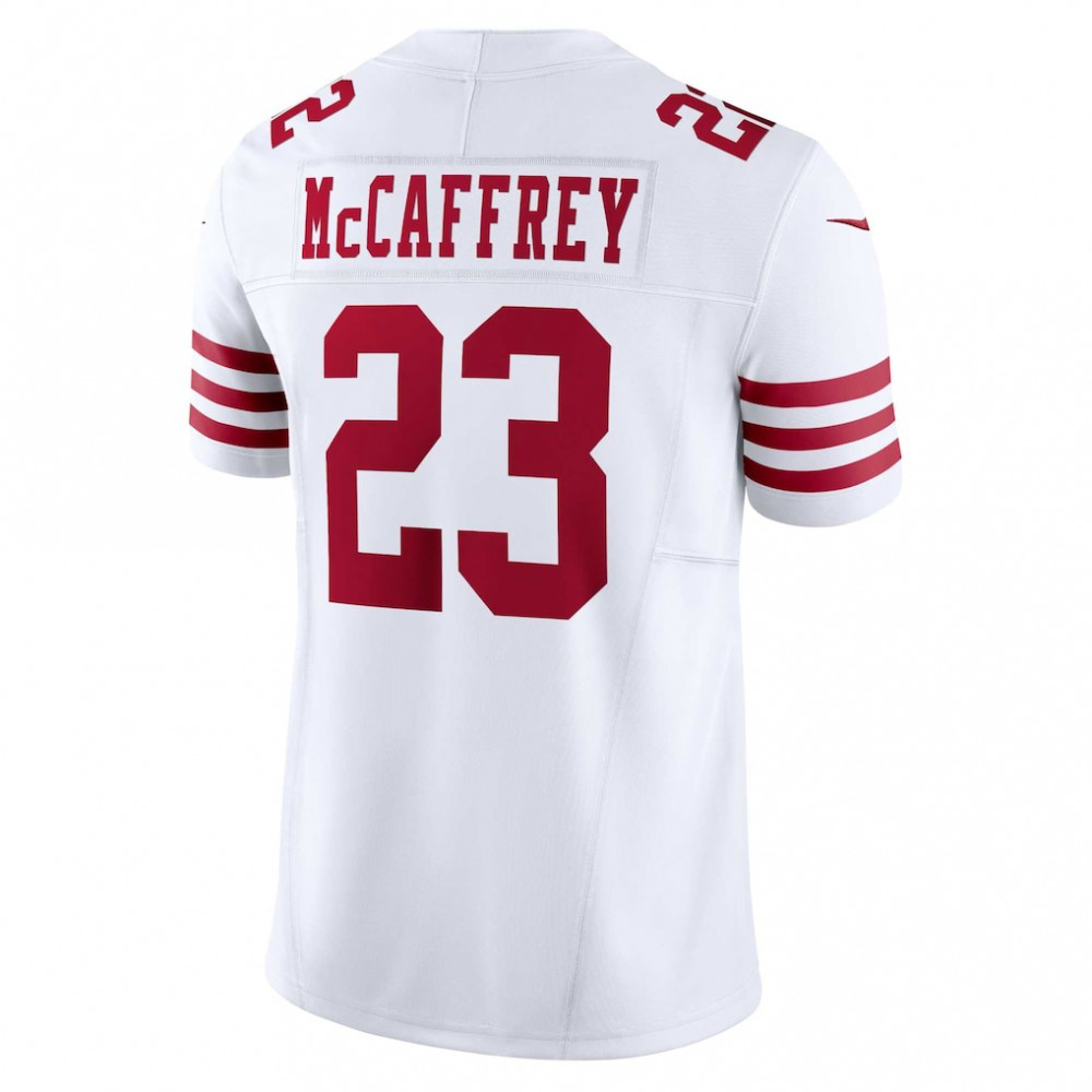 Christian McCaffrey San Francisco 49ers Nike Vapor F.U.S.E. Limited Jersey - White-GridironStore